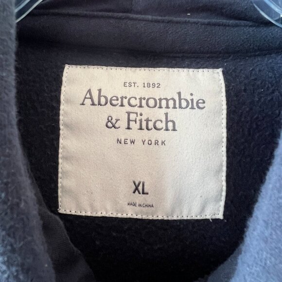 Abercrombie & Fitch Men's Pullover Soft Navy Blue Hoodie, Size XL, EC! - Picture 11 of 14